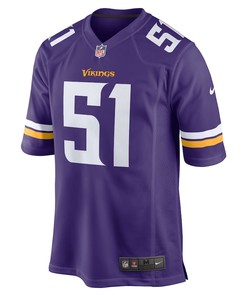 Benton Whitley 51 Minnesota Vikings Home Game Player Jersey - Purple