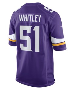 Benton Whitley 51 Minnesota Vikings Home Game Player Jersey - Purple