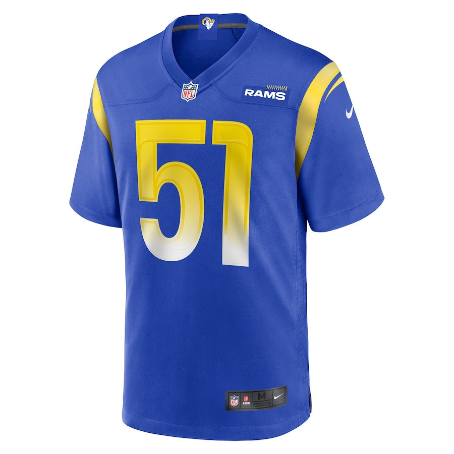 Benton Whitley Los Angeles Rams Game Player Jersey - Royal