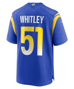 Benton Whitley Los Angeles Rams Game Player Jersey - Royal
