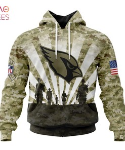 Best NFL Arizona Cardinals Salute To Service - Honor Veterans And Their Families 3D Hoodie
