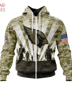 Best NFL Arizona Cardinals Salute To Service - Honor Veterans And Their Families 3D Hoodie