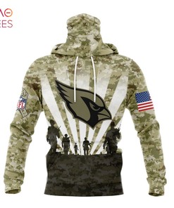 Best NFL Arizona Cardinals Salute To Service - Honor Veterans And Their Families 3D Hoodie