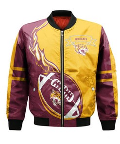 Bethune-Cookman Wildcats Bomber Jacket Flame Ball - NCAA