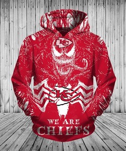 Big Official Kansas City Chiefs Logo 3D Hoodie Zip Hoodie