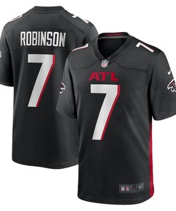Bijan Robinson 7 Atlanta Falcons 2023 NFL Draft Game Jersey - Black