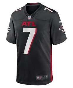 Bijan Robinson 7 Atlanta Falcons 2023 NFL Draft Game Jersey - Black