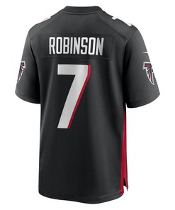 Bijan Robinson 7 Atlanta Falcons 2023 NFL Draft Game Jersey - Black