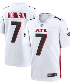 Bijan Robinson 7 Atlanta Falcons 2023 NFL Draft Game Jersey - White