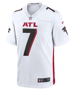Bijan Robinson 7 Atlanta Falcons 2023 NFL Draft Game Jersey - White