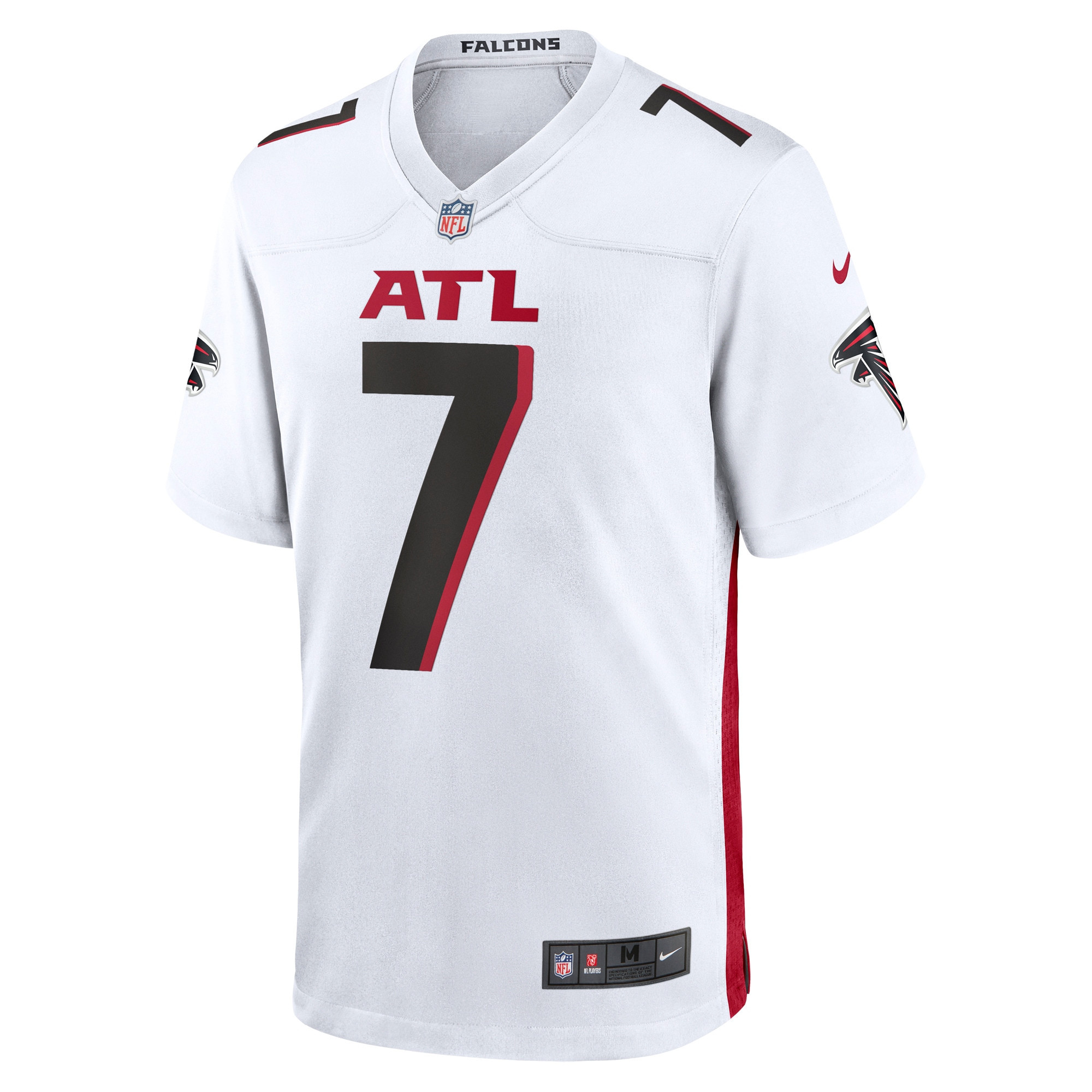 Bijan Robinson 7 Atlanta Falcons 2023 NFL Draft Game Jersey - White