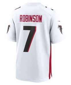Bijan Robinson 7 Atlanta Falcons 2023 NFL Draft Game Jersey - White