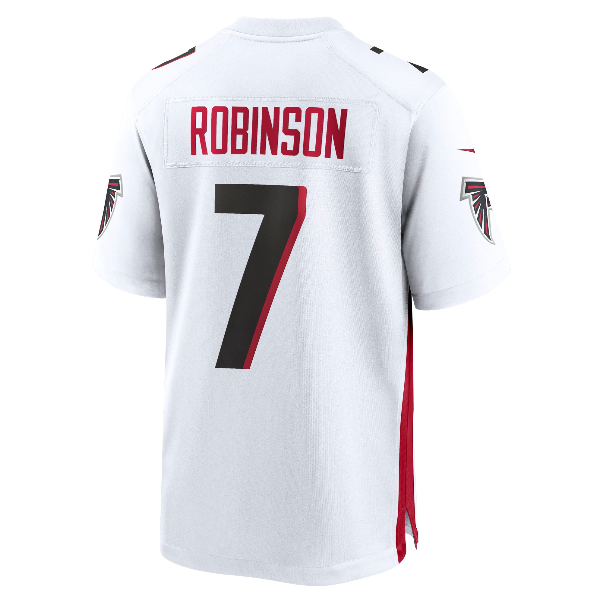 Bijan Robinson 7 Atlanta Falcons 2023 NFL Draft Game Jersey - White