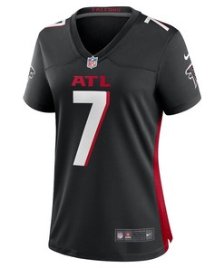 Bijan Robinson 7 Atlanta Falcons Women's 2023 Draft First Round Pick Game Jersey - Black