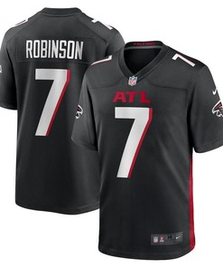 Bijan Robinson 7 Atlanta Falcons Youth 2023 Draft First Round Pick Game Jersey - Black