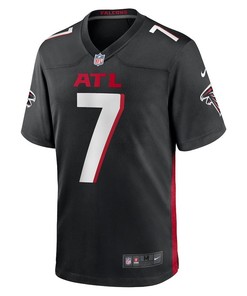 Bijan Robinson 7 Atlanta Falcons Youth 2023 Draft First Round Pick Game Jersey - Black