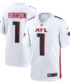 Bijan Robinson Atlanta Falcons 2023 NFL Draft First Round Pick Game Jersey - White