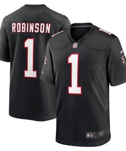Bijan Robinson Atlanta Falcons 2023 NFL Draft First Round Pick Throwback Game Jersey - Black