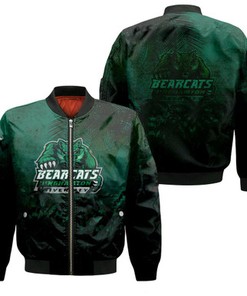 Binghamton Bearcats Bomber Jacket Coconut Tree Tropical Grunge - NCAA