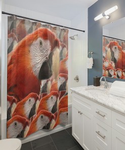 Bird Lovers' Shower Curtain for Nature-Inspired Bathroom Decor