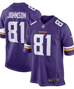 Bisi Johnson 81 Minnesota Vikings Game Jersey - Purple