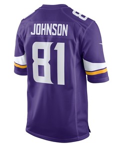 Bisi Johnson 81 Minnesota Vikings Game Jersey - Purple