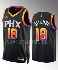 Bismack Biyombo 18 Phoenix Suns 2022-23 Statement Edition Black Jersey