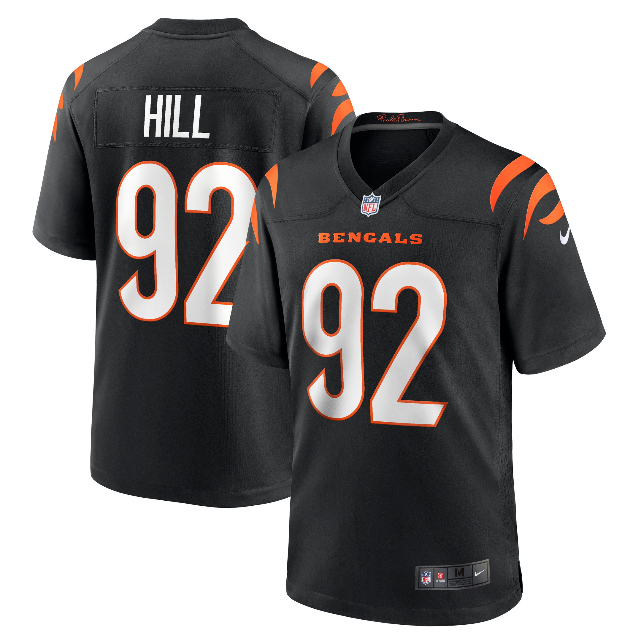 B.j. Hill Cincinnati Bengals Game Jersey - Black Nfl