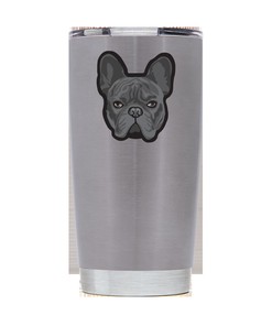 Black French Bulldog  Stainless Tumbler