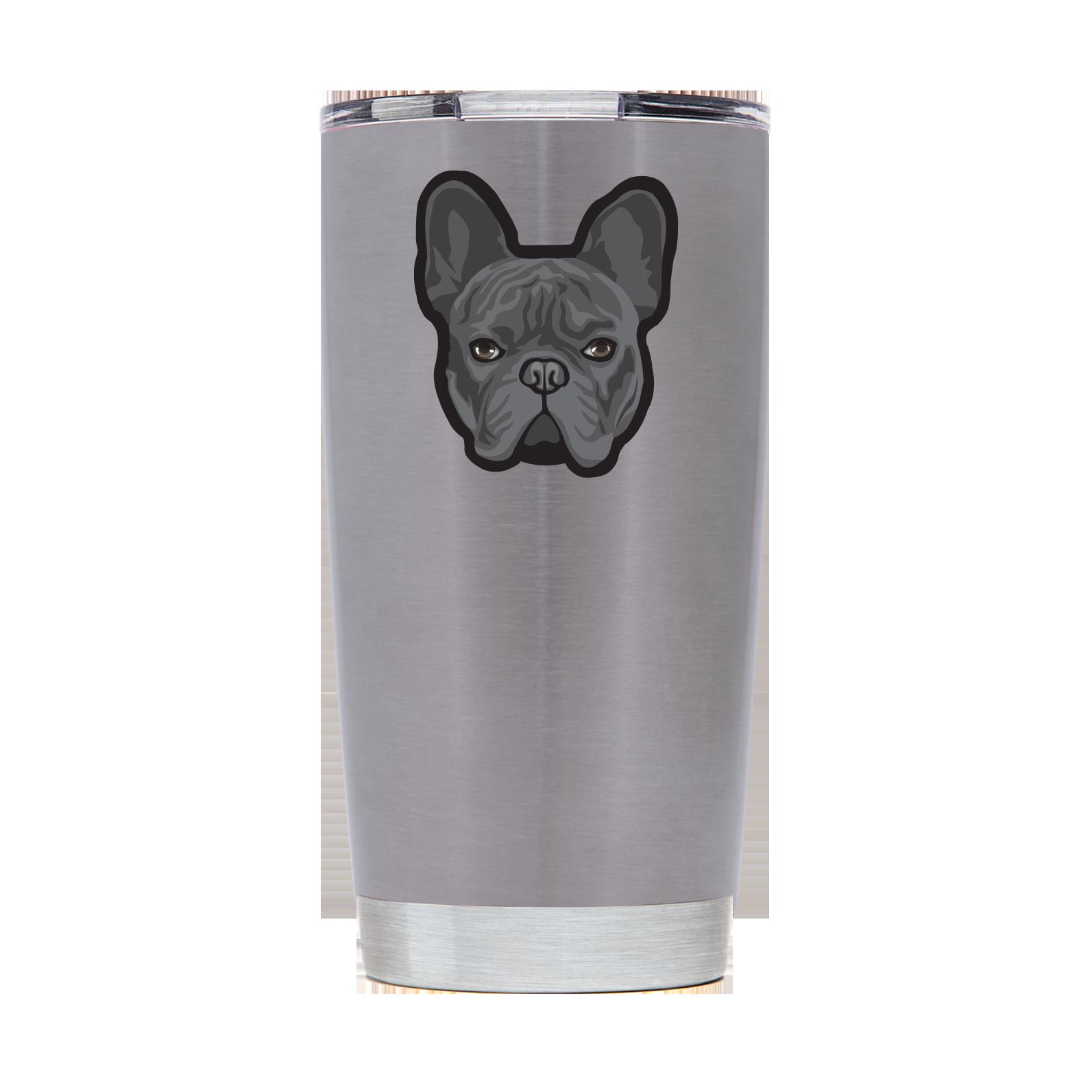Black French Bulldog Stainless Tumbler