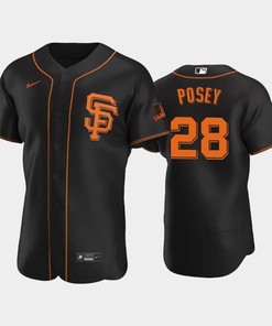 Black Giants 28 Buster Posey Alternate Jersey