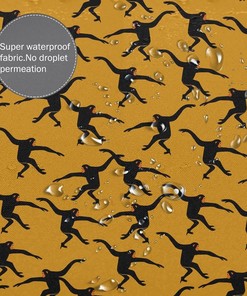 Black Gibbon Monkey Shower Curtain - Home Decor Bathroom Curtain
