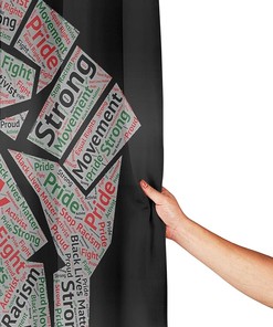 Black Power Black Pride Shower Curtain for African American Bathroom Decor 
