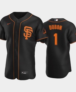 Black San Francisco Giants 1 Mauricio Dubon Alternate Jersey