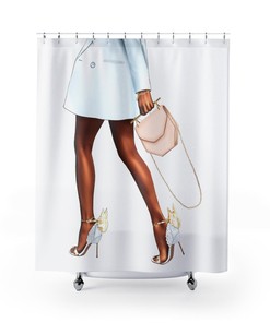 Black Women Christmas Gift African American Shower Curtain - Afro-Centric Home Decor