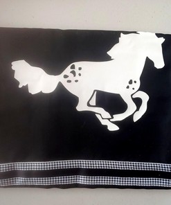 Black and White Appaloosa Horse Shower Curtain - Equestrian Bathroom Decor Sale