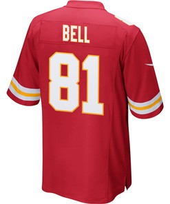 Blake Bell 81 Kansas City Chiefs Super Bowl LVII Champions 3 Stars Men Game Jersey - Red