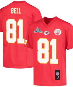 Blake Bell 81 Kansas City Chiefs Super Bowl LVII Champions Youth Game Jersey - Red