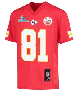 Blake Bell 81 Kansas City Chiefs Super Bowl LVII Champions Youth Game Jersey - Red