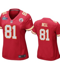 Blake Bell 81 Kansas City Chiefs Super Bowl LVII Game Jersey - Women Red
