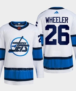 Blake Wheeler 26 Reverse Retro 2.0 2022 Winnipeg Jets White Jersey Primegreen
