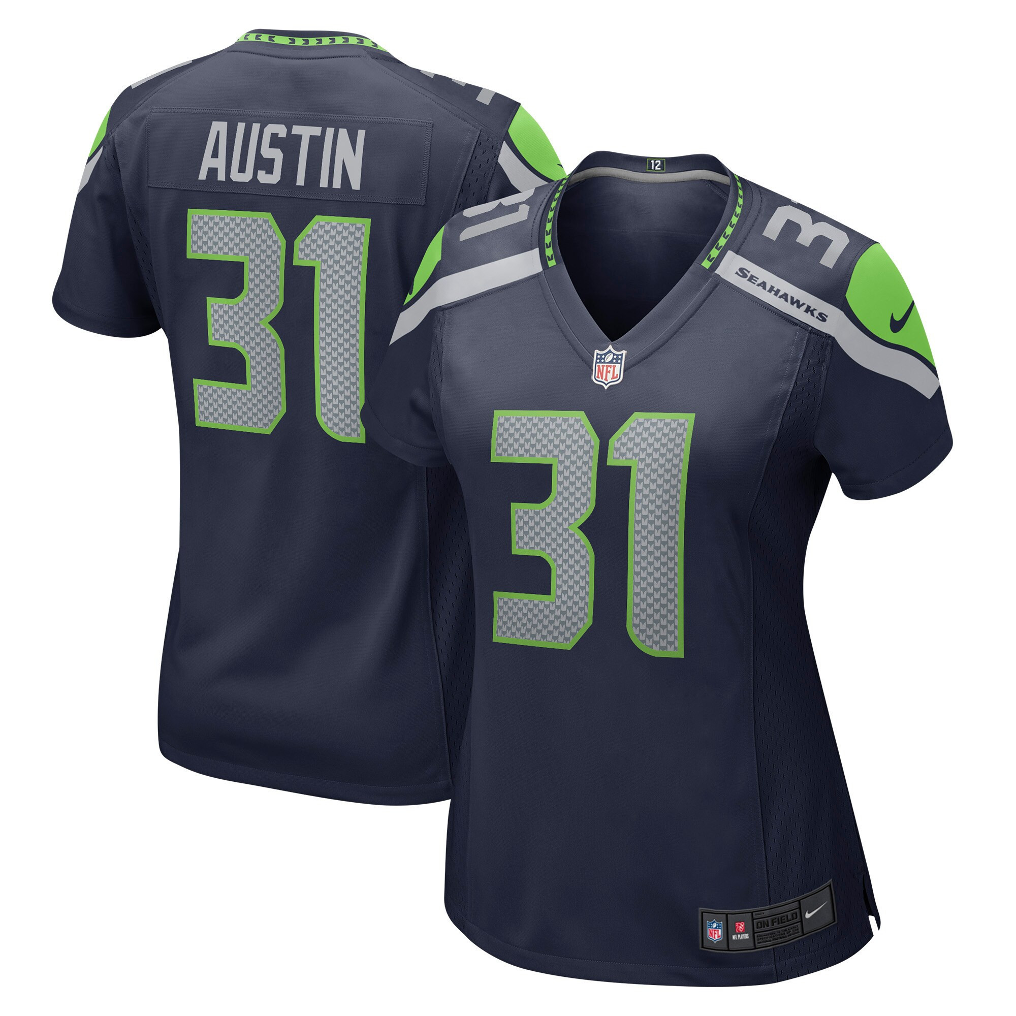 Blessuan Austin Seattle Seahawks Womens Game Jersey - College Navy Nfl