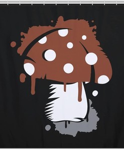 Blood Mushroom Personalized Shower Curtain for Unique Bathroom Decor