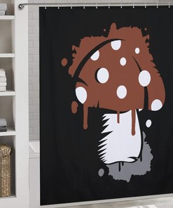 Blood Mushroom Personalized Shower Curtain for Unique Bathroom Decor