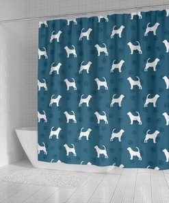 Bloodhound Dog Paws Print Shower Curtain for Pet-Loving Bathroom Decor
