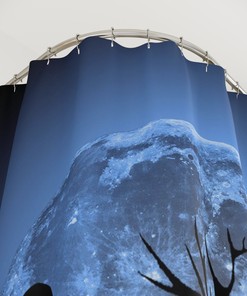 Blue Moon Bigfoot Waterproof Shower Curtain - Unique Bathroom Decor