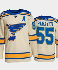 Blues Colton Parayko 2022 Winter Classic Cream Jersey, Men Jersey