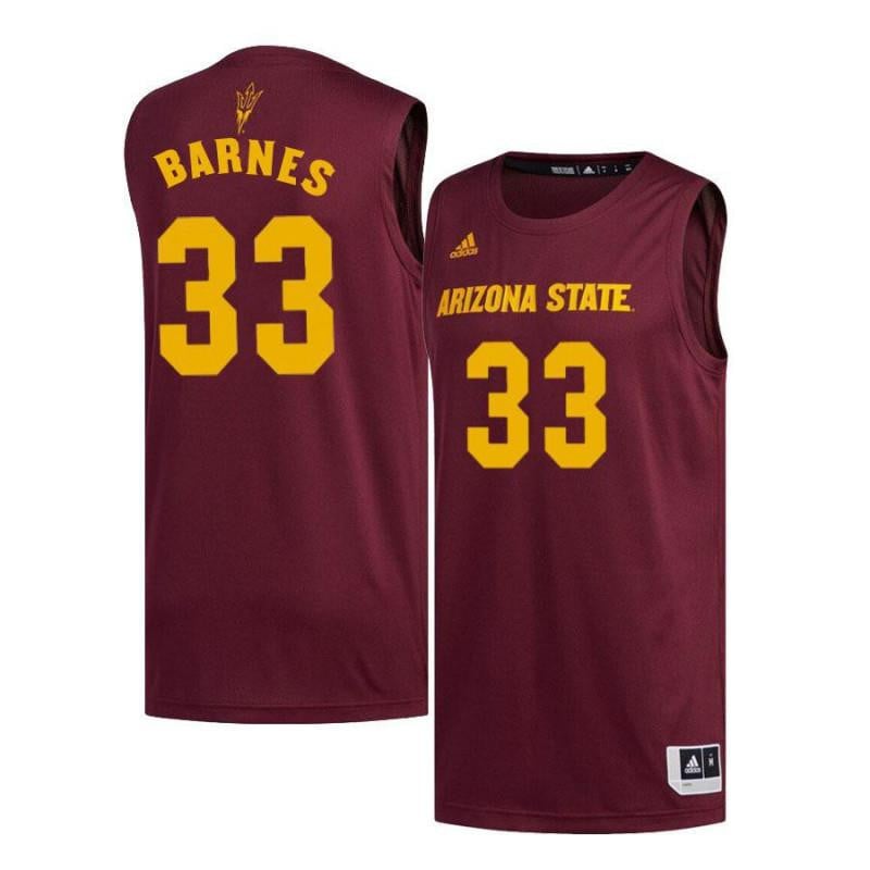 Bo Barnes 33 Arizona State Sun Devils Basketball Men Jersey - Maroon