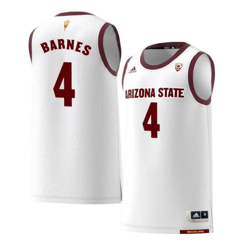 Bo Barnes 4 Arizona State Sun Devils Retro Basketball Men Jersey - White
