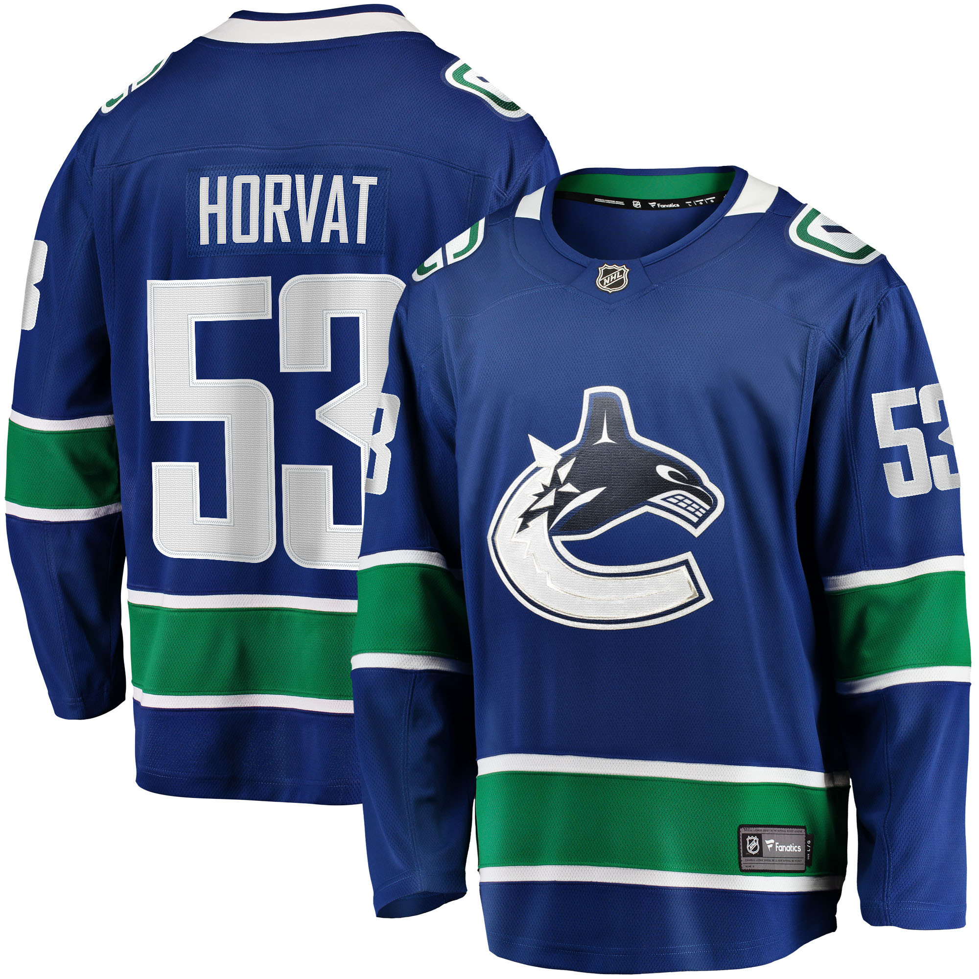 Bo Horvat Vancouver Canucks Fanatics Branded Home Breakaway Jersey - Blue Nhl